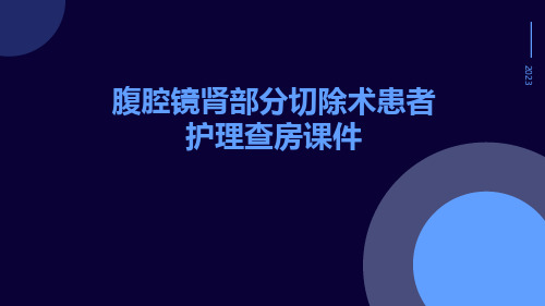 腹腔镜肾部分切除术患者护理查房课件