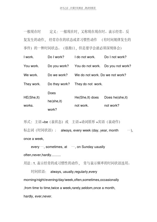 最新初中英语语法和知识点说课讲解