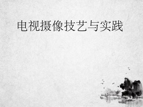 第九讲电视摄像与实践