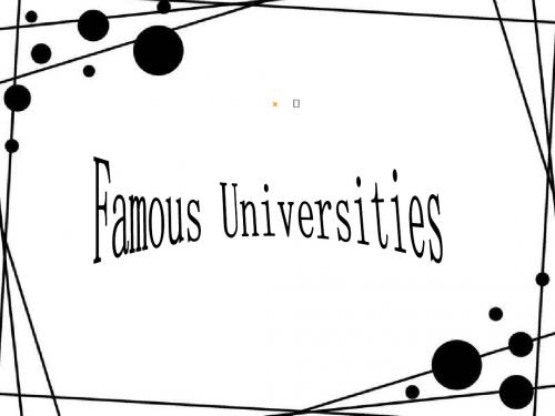 介绍国外知名大学famous universities PPT
