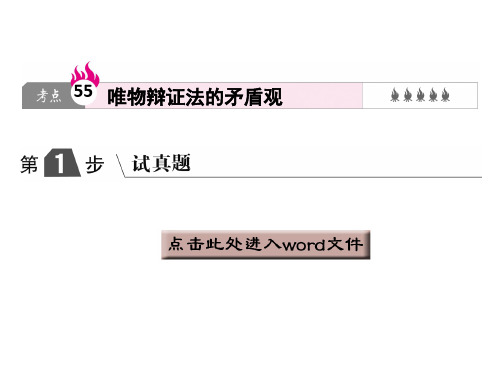 高考政治一轮复习课件考点唯物辩证法的矛盾观
