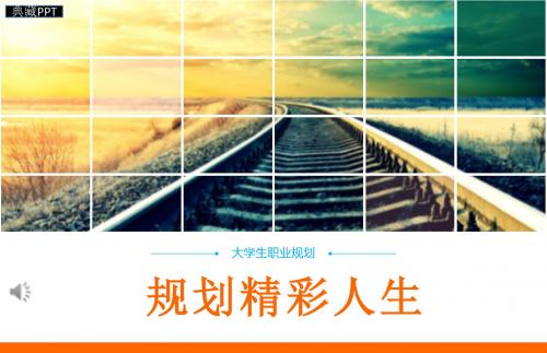大学生职业规划书1PPT课件