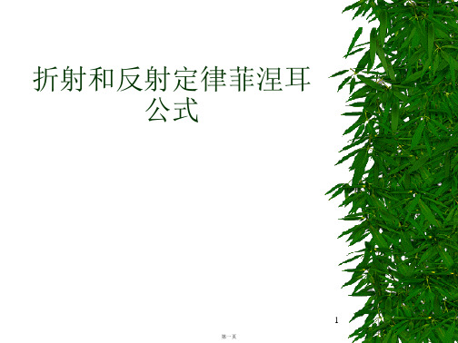 折射和反射定律菲涅耳公式