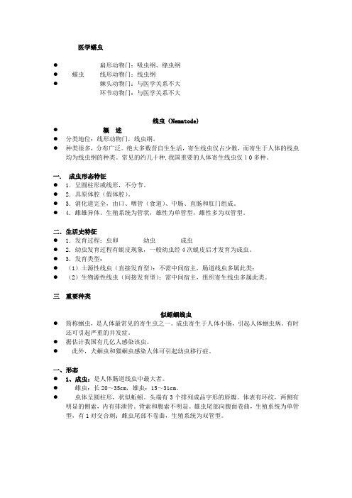 线虫、蛔虫