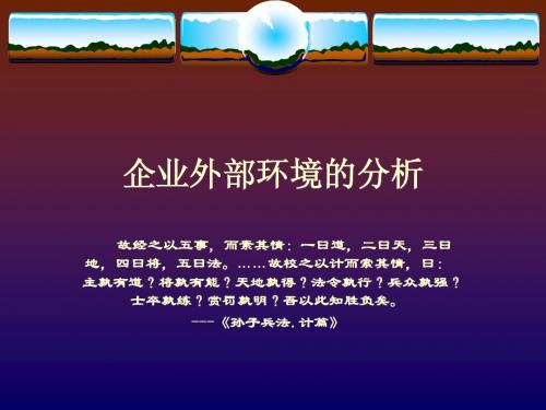 企业外部环境的分析