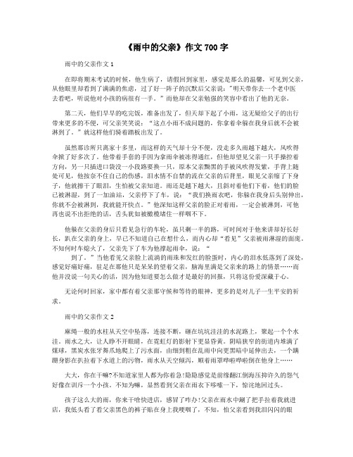 《雨中的父亲》作文700字