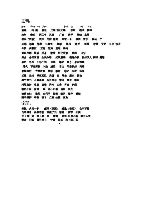 字音字形