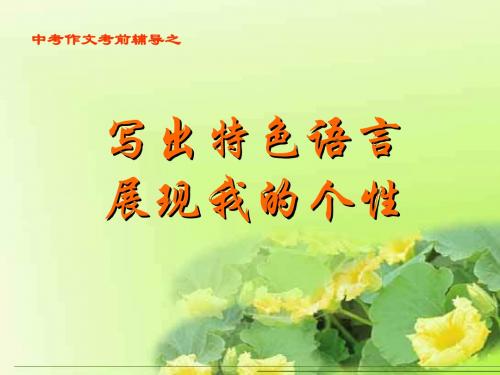 中考语文作文指导复习课件25(2019)