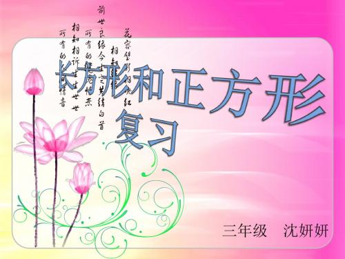 三级数学长方形和正方形复习PPT课件