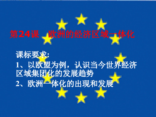 岳麓书社版高中历史必修二5.24《欧洲的经济区域一体化》课件(29张)(共29张PPT)