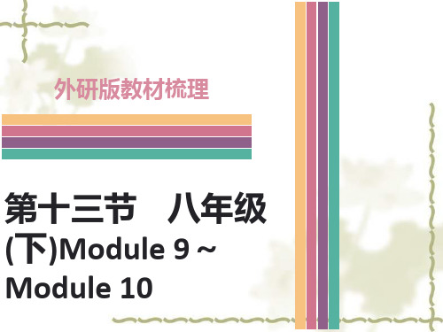 广东中考·高分突破 外研版英语教材梳理课件 八年级下册 第十三节