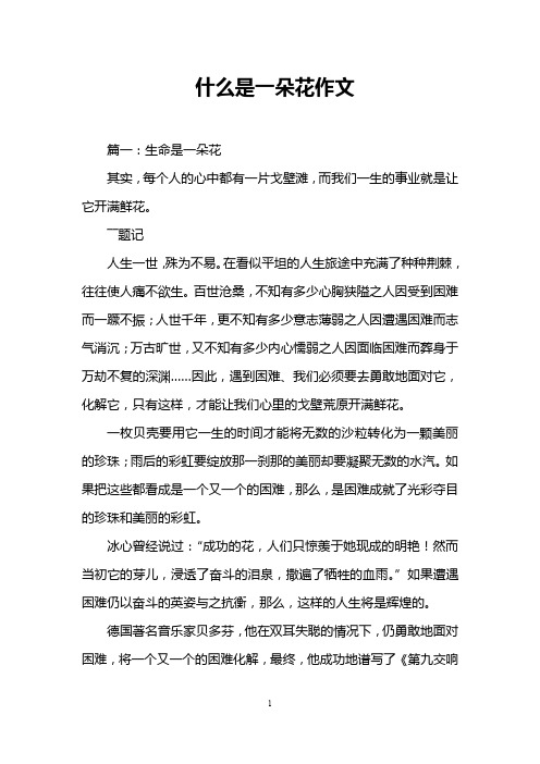 什么是一朵花作文