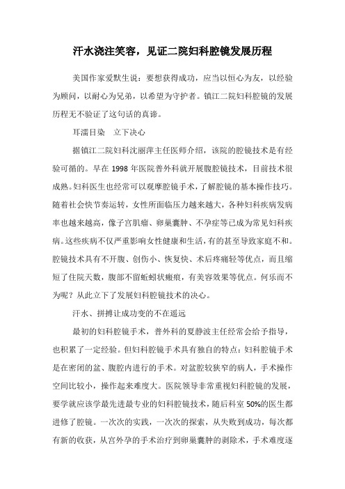 妇科腔镜发张历程
