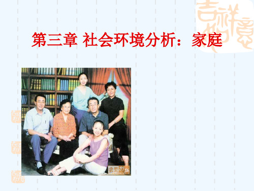 社会环境分析之家庭PPT(43张)