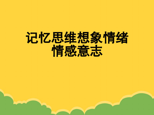 记忆思维想象情绪情感意志ppt实用资料