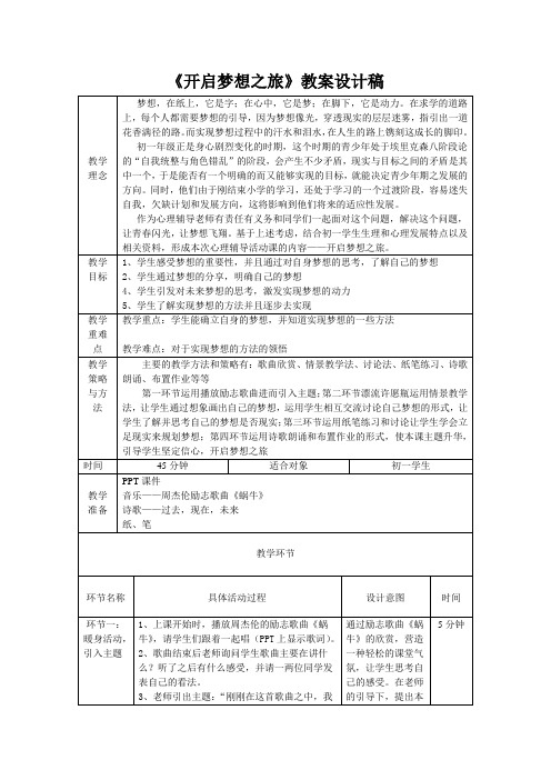 开启梦想之旅