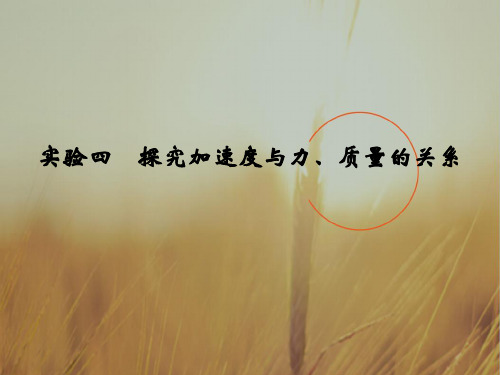 2018年高考物理四川专用一轮复习课件：第3章实验4 探究加速度与力、质量的关系