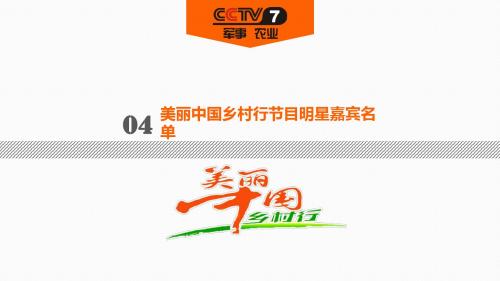 CCTV“美丽中国乡村行”选择艺人名单(部分)