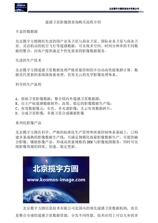 遥感卫星影像图查询购买流程介绍