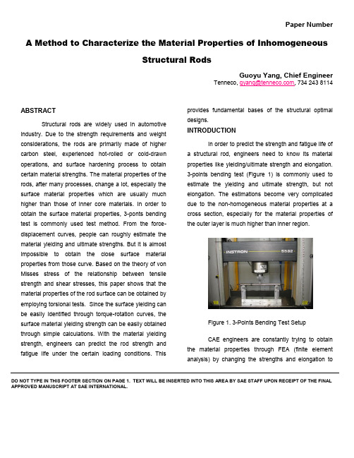 Characterize Material Properties of Structural Rods