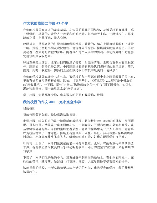 二小校园作文范文