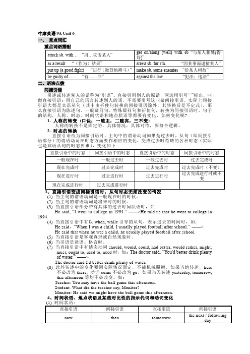 牛津英语9A Unit 6