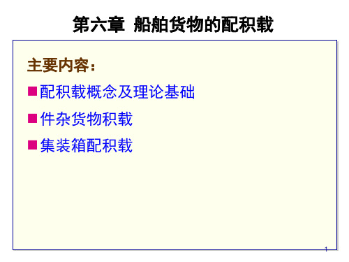 船舶货物的配积载幻灯片