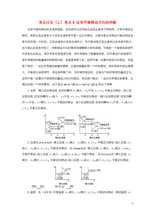 高中化学考点过关上考点4化学平衡移动方向的判断新人教版选修420171030215