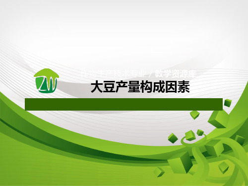 大豆产量构成因素.