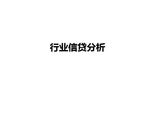 行业信贷分析ppt课件