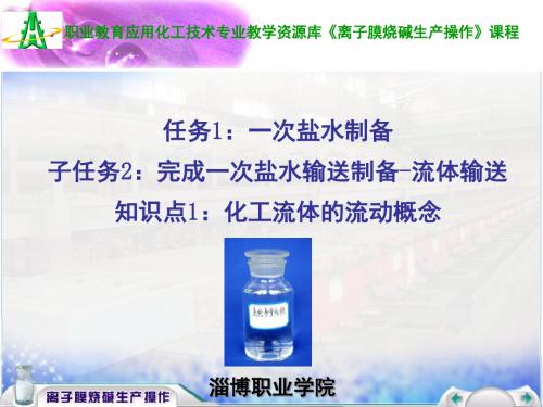 子任务2知识点1：化工流体的流动概念.