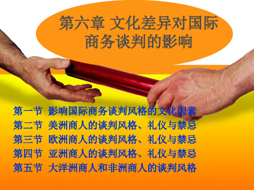 文化差异对国际商务谈判的影响(PPT59页)