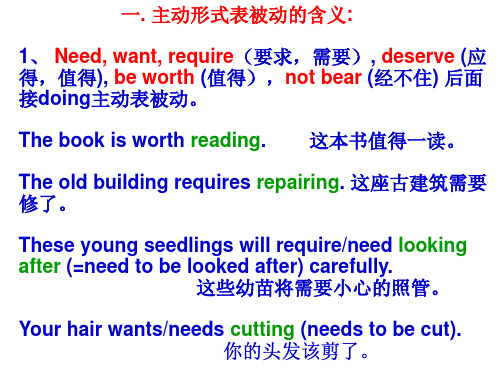 高考英语中主动表被动现象(PPT)5-2