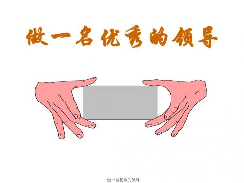 做一名优领导