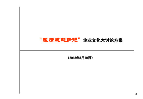 企业文化大讨论方案ppt课件