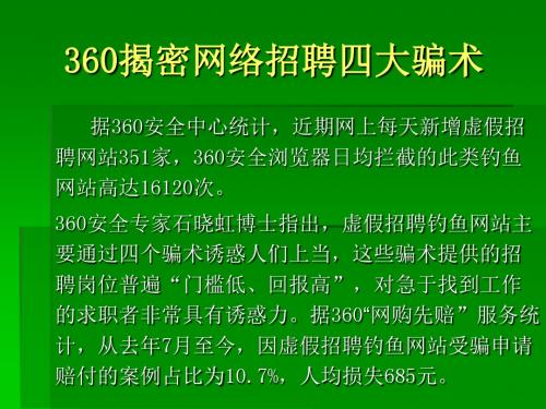 360揭密网络招聘四