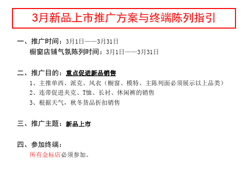 新品上市促销陈列方案