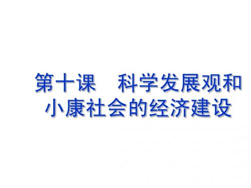 经济生活第十课复习课件