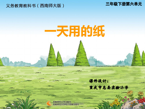 综合实践(一天的用纸)