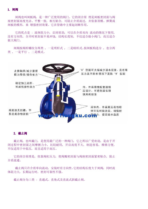 各种阀《含结构图和解释》