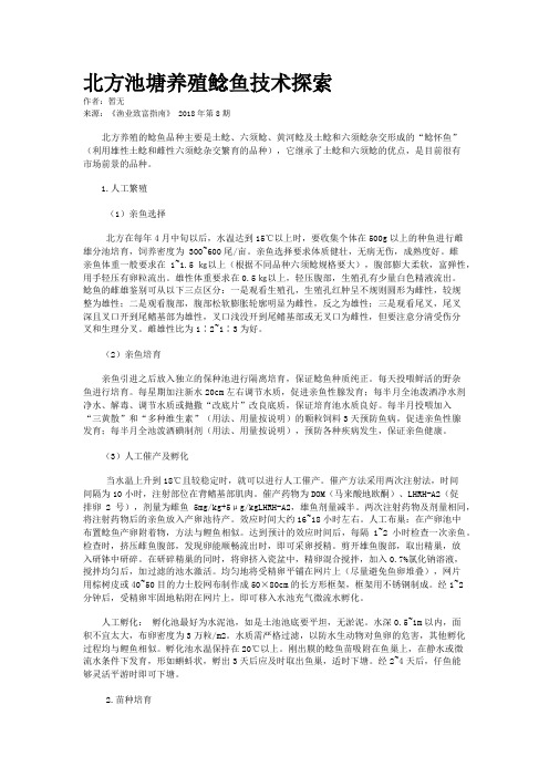 北方池塘养殖鲶鱼技术探索