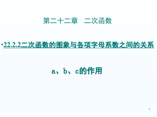 二次函数的图象与各项字母系数之间的关系(课堂PPT)