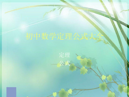 初中数学定理公式大全. PPT课件 图文