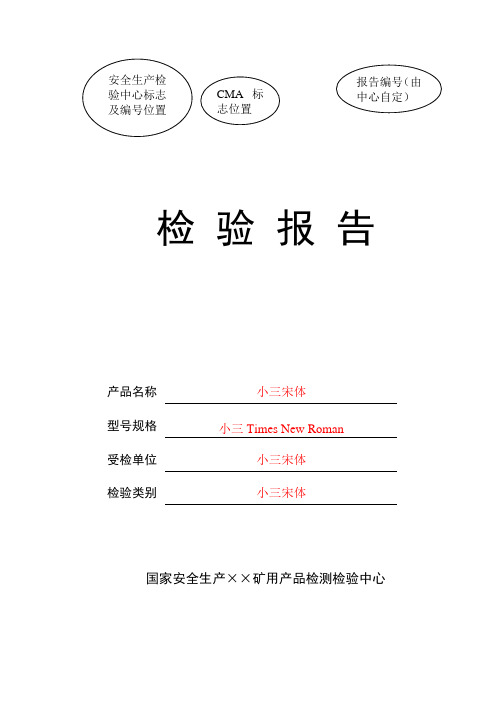 安标检验报告格式