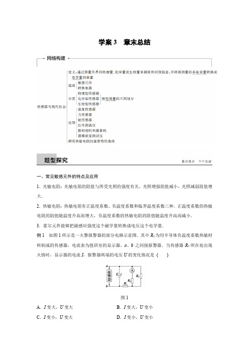 7-8学年同步备课套餐之物理沪科版选修3-2讲义：第4章传感器与现代社会 学案3 Word版含答案完美版