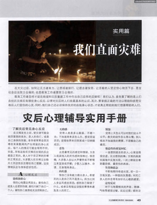 我们直面灾难：灾后心理辅导实用手册