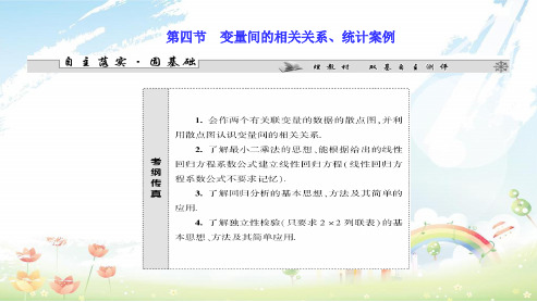 人教版高中数学必修三变量间的相关关系、统计案例ppt课件