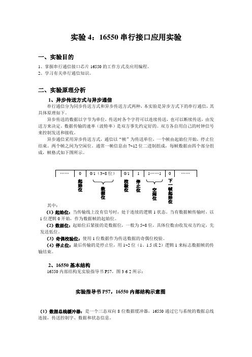 实验4(16550接口实验)