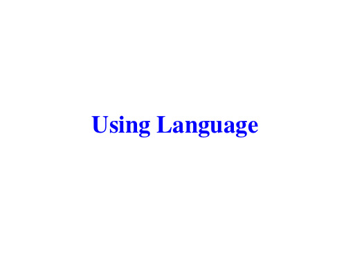 高中英语选修6 Unit5 using language