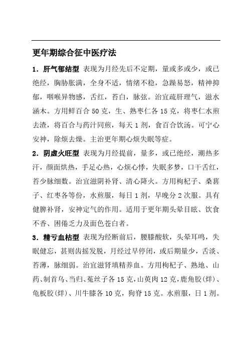 2020女性的多种中医健教处方